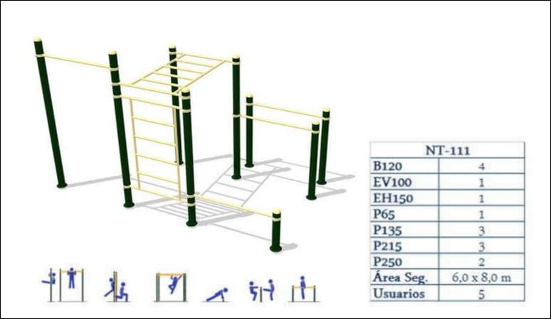 MAQUINAS DE GIMNASIO URBANAS MK FITNESS